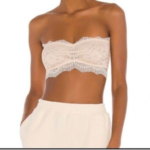 Nude Free People Lacey Looks Bandeau Bralette (S)